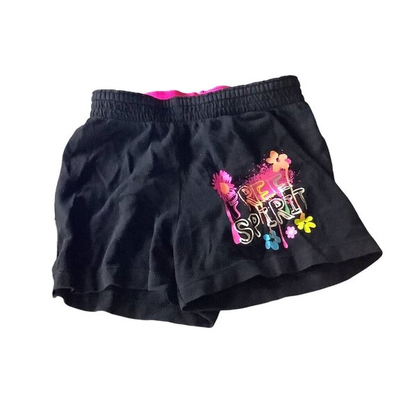 Faded Glory Girls Sweatpants Shorts XS 4-5 Lot Of 2 Black & Gray Elastic Waist - Picture 3 of 12